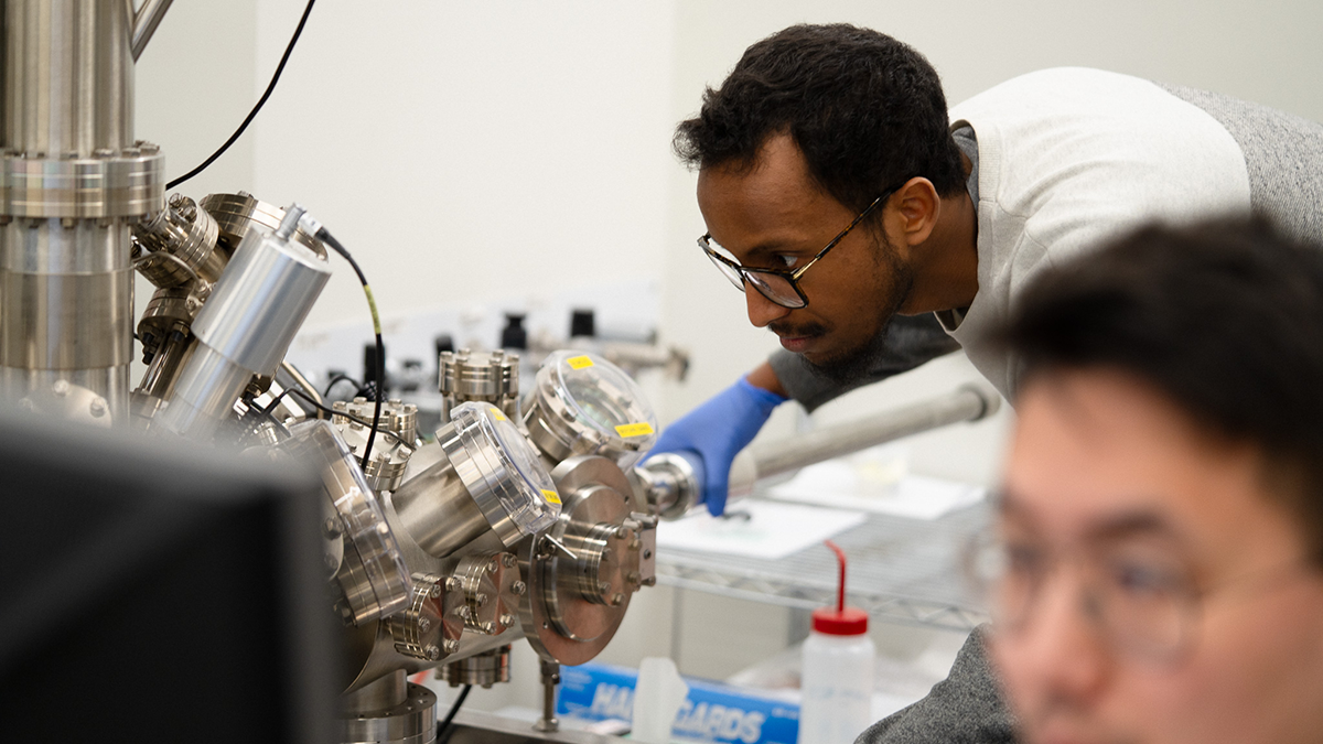 researchers working in a lab