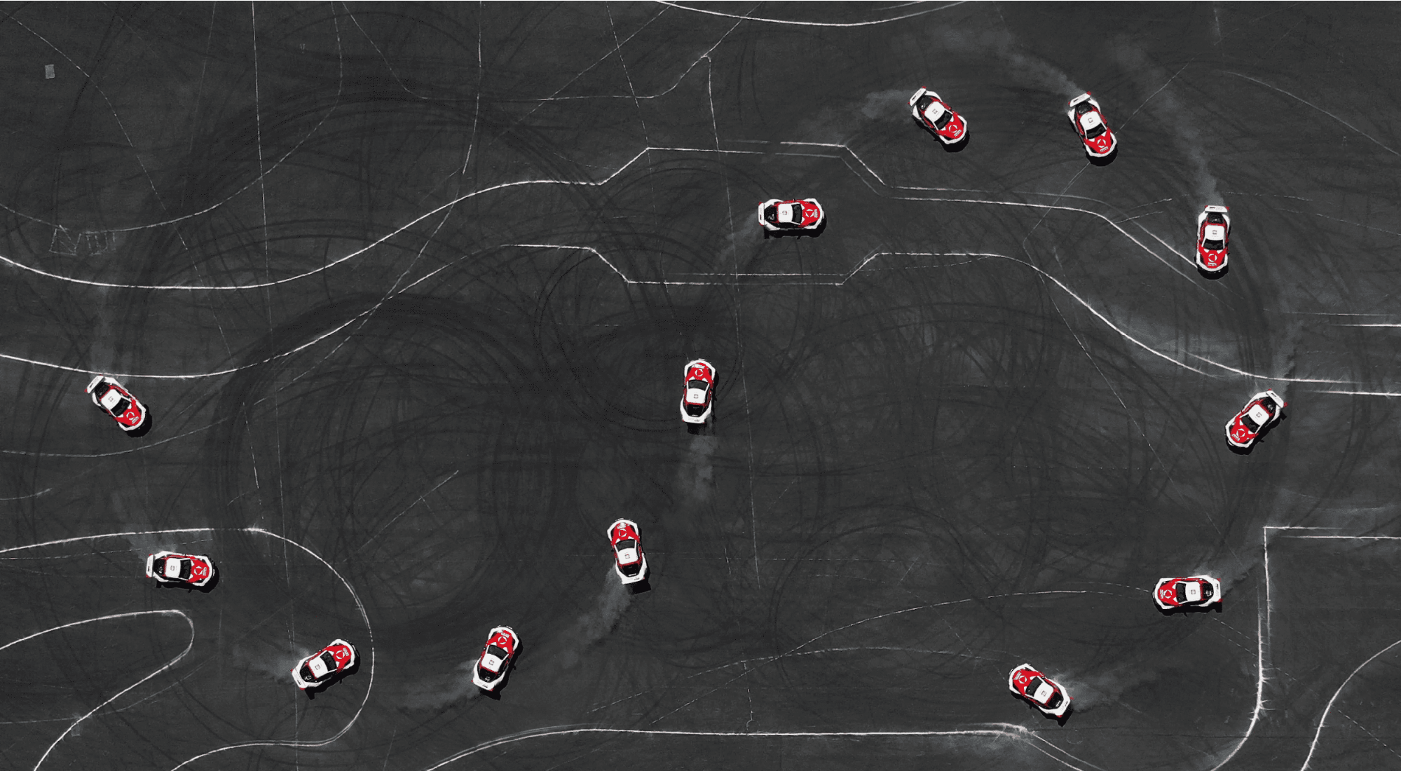 image of car making a figure 8