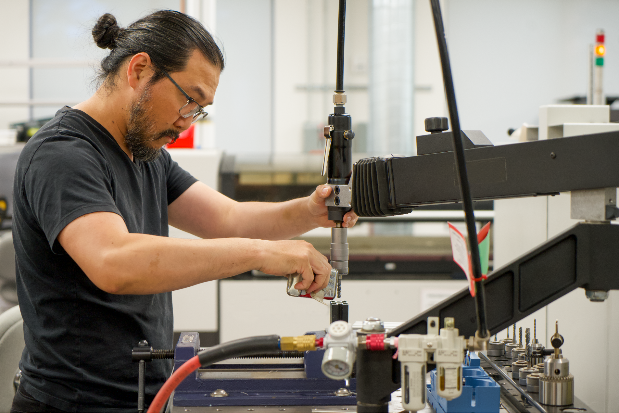 researcher in the prototyping lab